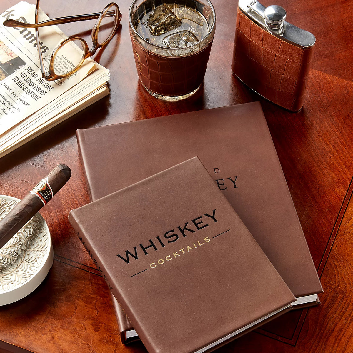 Orvis Signature | Leather-Bound Whiskey Cocktails Book