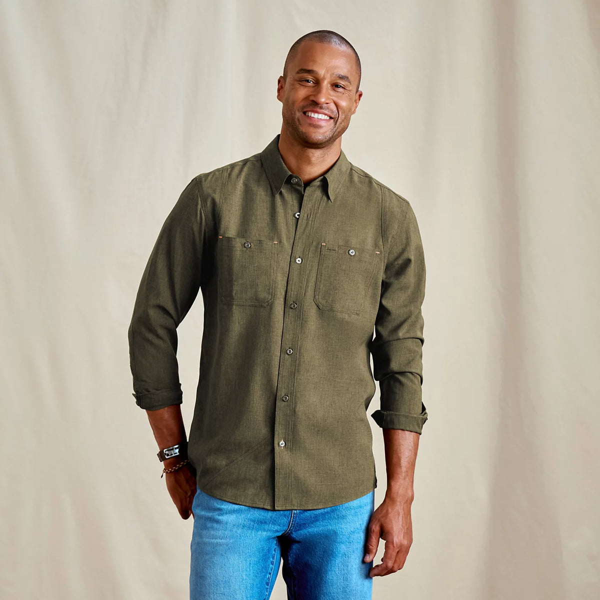 Orvis New | Men's Tech Chambray Long-Sleeve Work Shirt