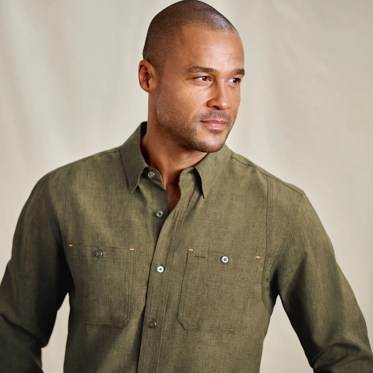 Orvis New | Men's Tech Chambray Long-Sleeve Work Shirt