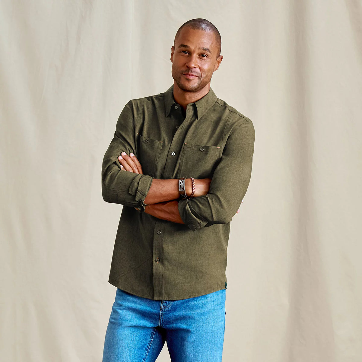 Orvis New | Men's Tech Chambray Long-Sleeve Work Shirt