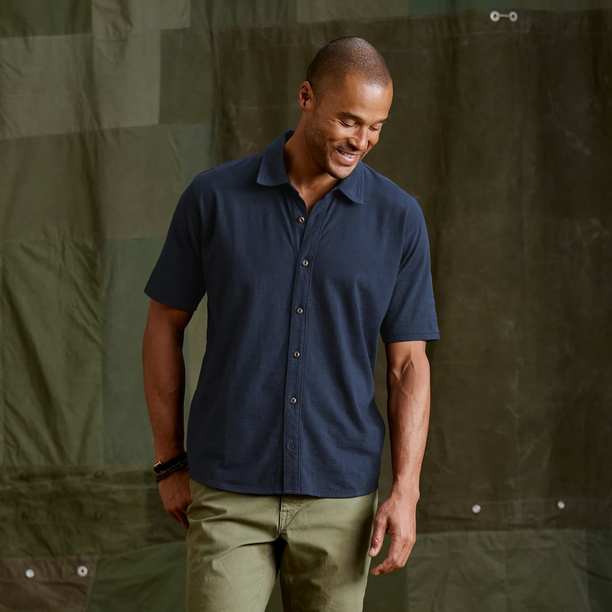 Orvis Exclusive | Men's Bromley Knit Button-Down Short-Sleeve Shirt
