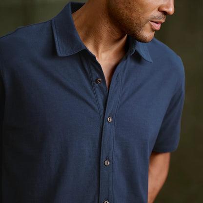 Orvis Exclusive | Men's Bromley Knit Button-Down Short-Sleeve Shirt