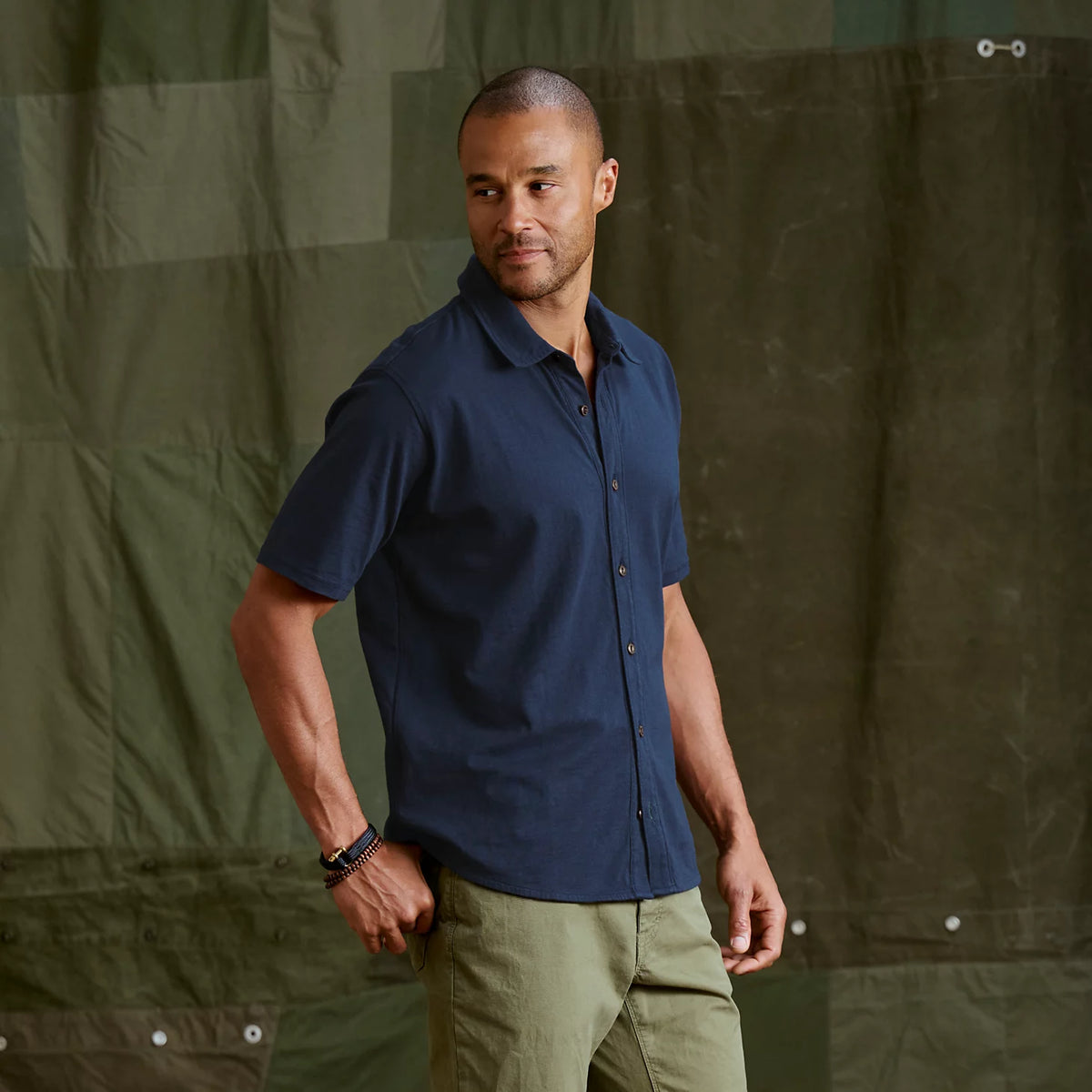 Orvis Exclusive | Men's Bromley Knit Button-Down Short-Sleeve Shirt