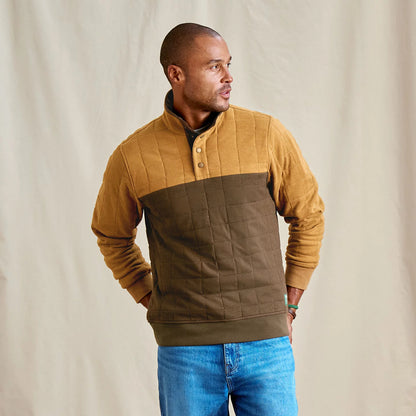 Orvis New | Men's Battenkill Colorblock Quilted 1/4-Snap Sweatshirt
