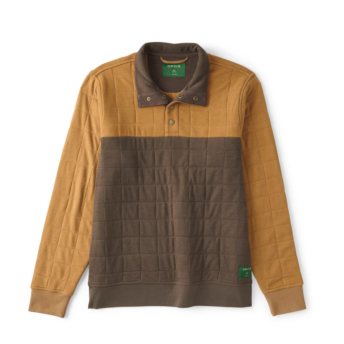 Orvis New | Men's Battenkill Colorblock Quilted 1/4-Snap Sweatshirt