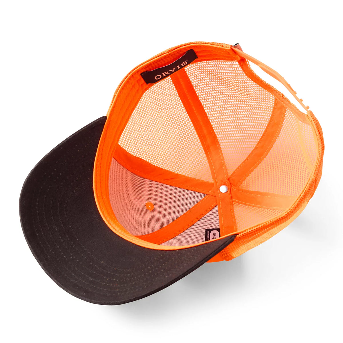 Orvis Featured | Blaze Orange Waxed Brim Mesh Cap