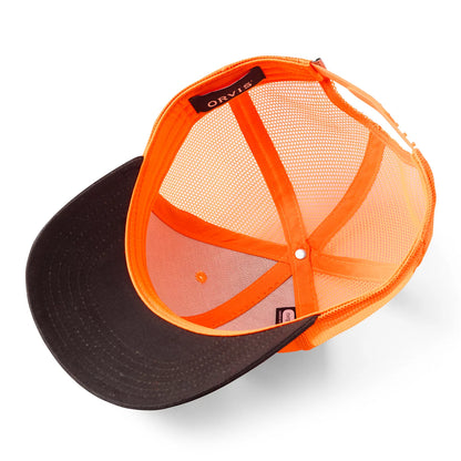 Orvis Featured | Blaze Orange Waxed Brim Mesh Cap
