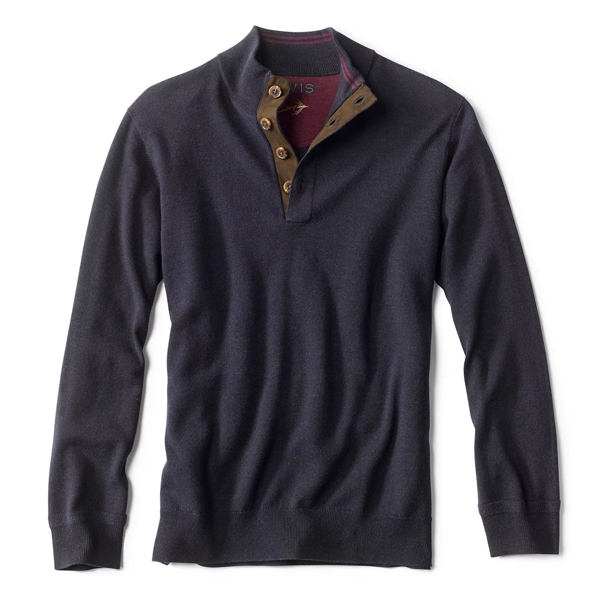Orvis New | Merino Button Mockneck Sweater