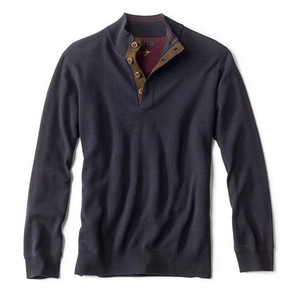 Orvis New | Merino Button Mockneck Sweater
