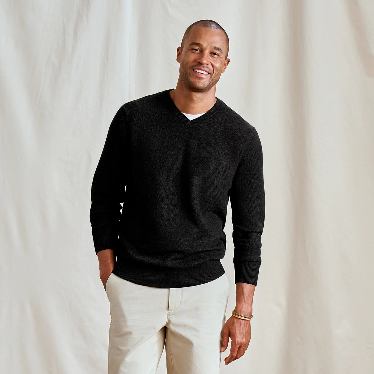Orvis Smart Buy | Merino Piqué V-Neck Sweater