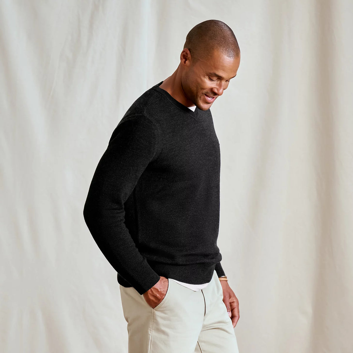 Orvis Smart Buy | Merino Piqué V-Neck Sweater