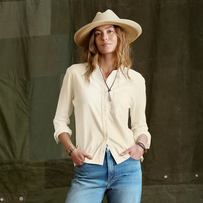 Orvis Smart Buy | Women's Bromley Knit Button-Down Long-Sleeve Shirt