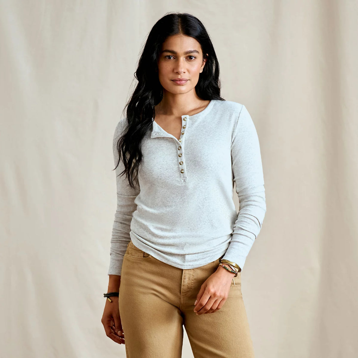 Orvis Customer Favorite | Ribbed Henley Long-Sleeve Tee