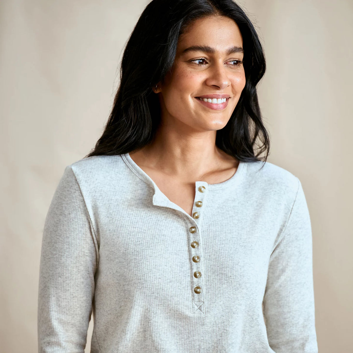 Orvis Customer Favorite | Ribbed Henley Long-Sleeve Tee