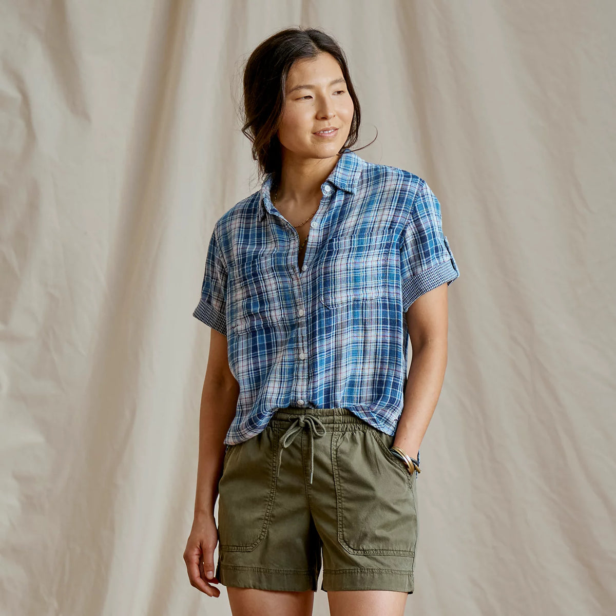 Orvis New | Plaid Gauze Short-Sleeve Camp Shirt