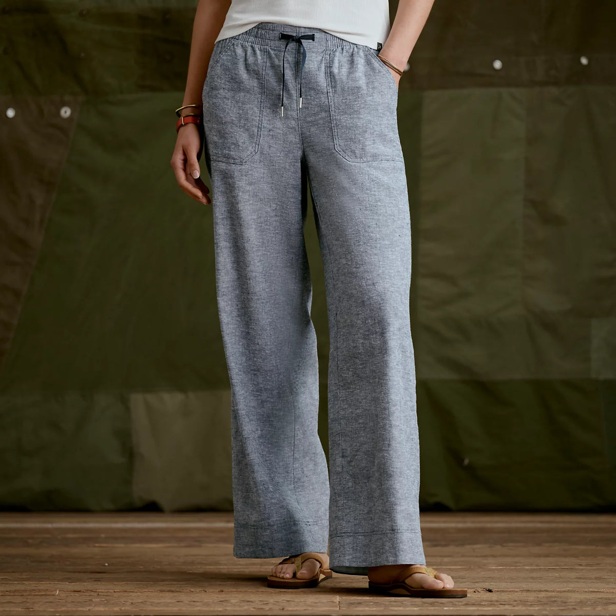 Orvis Sale | Explorer Performance Linen Wide-Leg Pants
