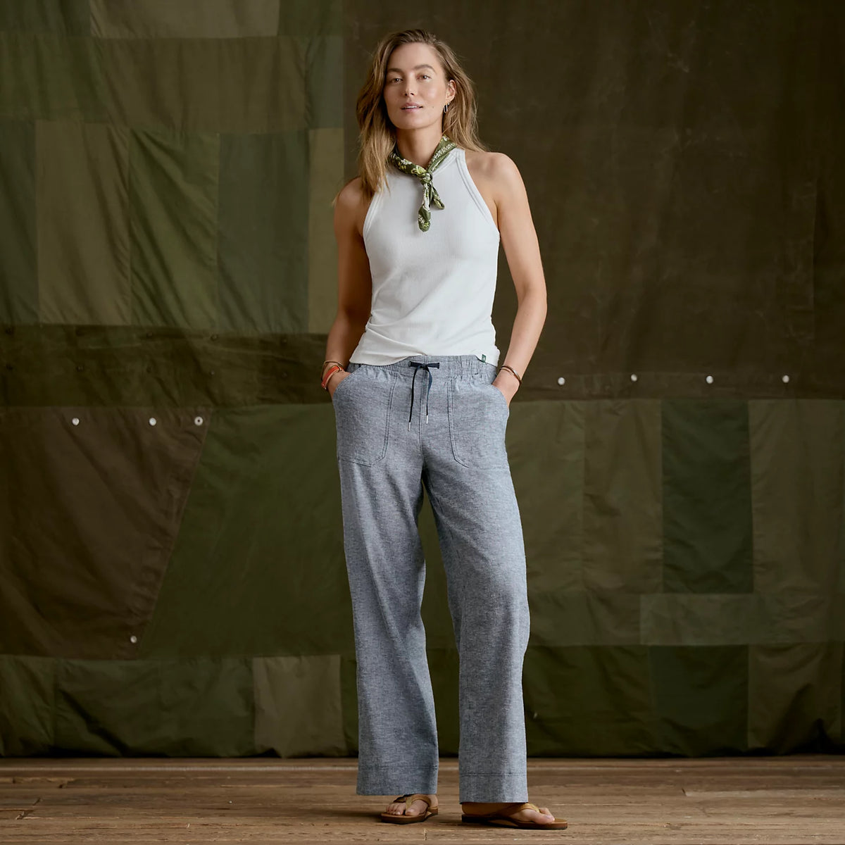 Orvis Sale | Explorer Performance Linen Wide-Leg Pants