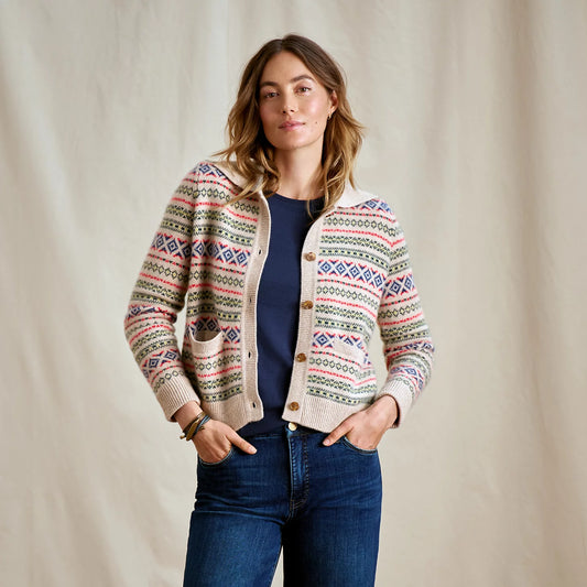 Orvis Discount | Fair Isle Patterned Brushed Cashmere Cardigan